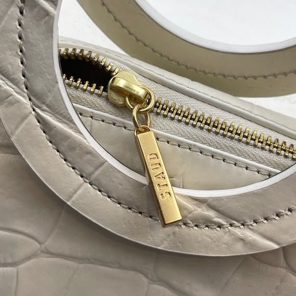 NEW Staud Frida Bag clear & cream PVC leather with dust bag - Picture 8 of 11